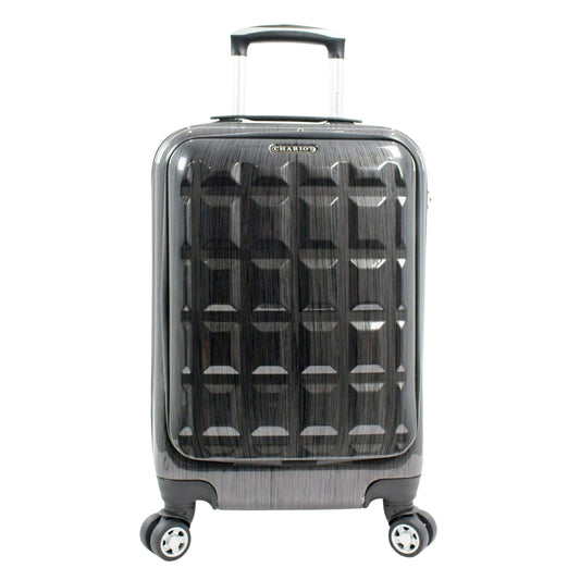 Chariot Duro 20-inch Carry-On Spinner Luggage with Laptop Pocket - Grey