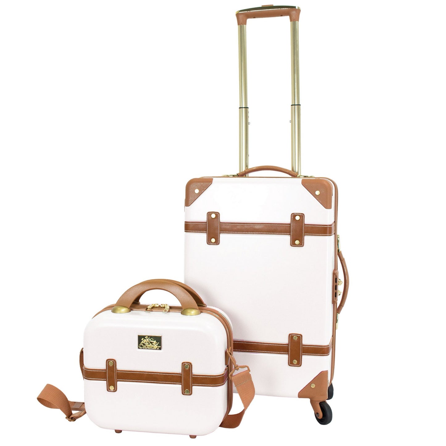 Chariot Gatsby 2-Piece Hardside Carry-On Spinner Luggage Set - Ivory