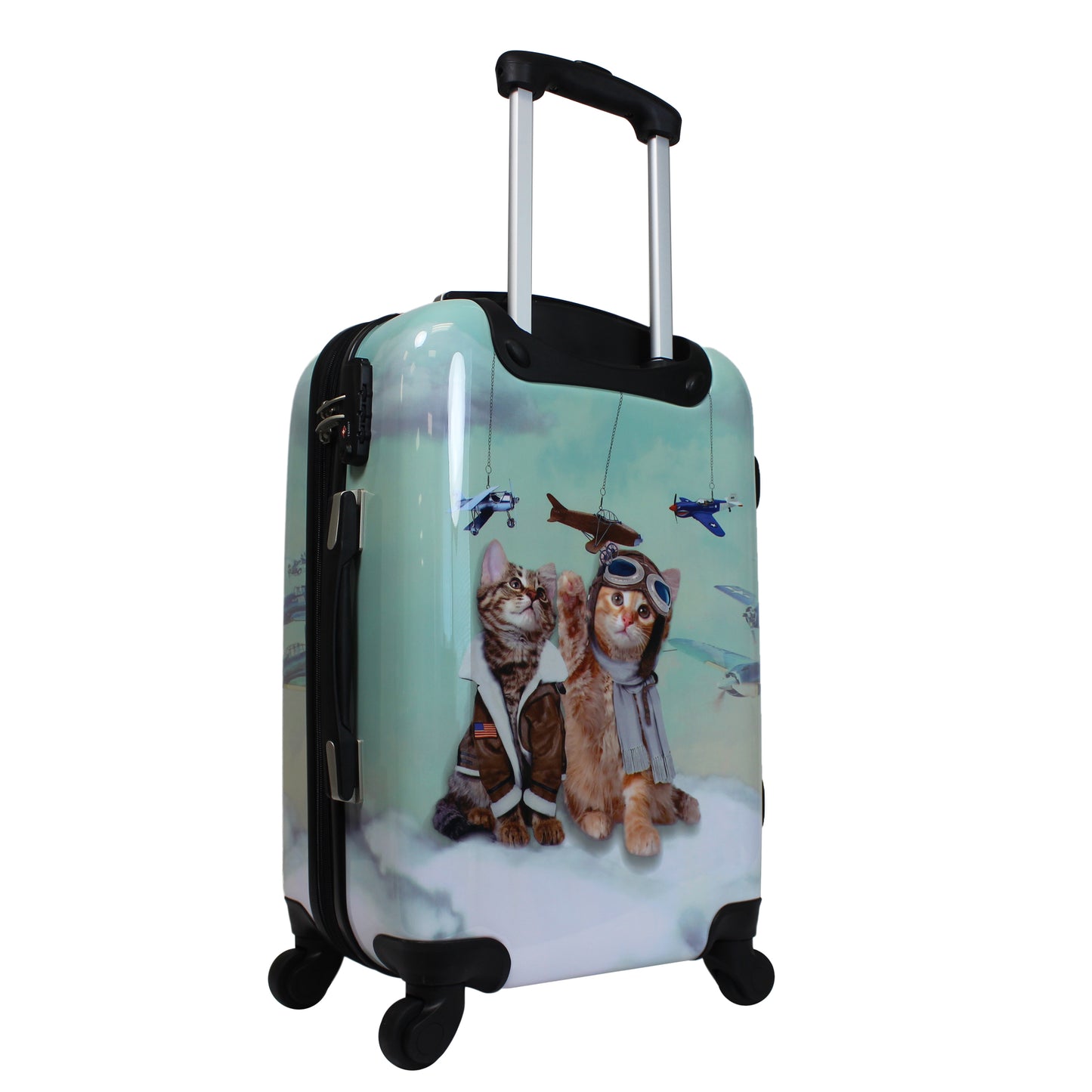 Chariot 20" Lightweight Spinner Carry-On Upright Suitcase - Cat Pilots