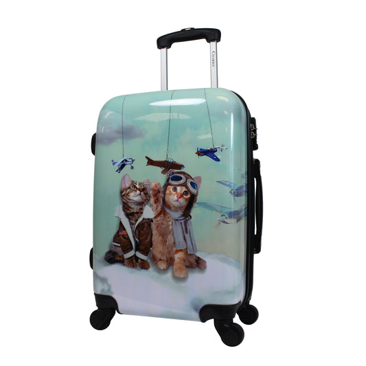 Chariot 20" Lightweight Spinner Carry-On Upright Suitcase - Cat Pilots