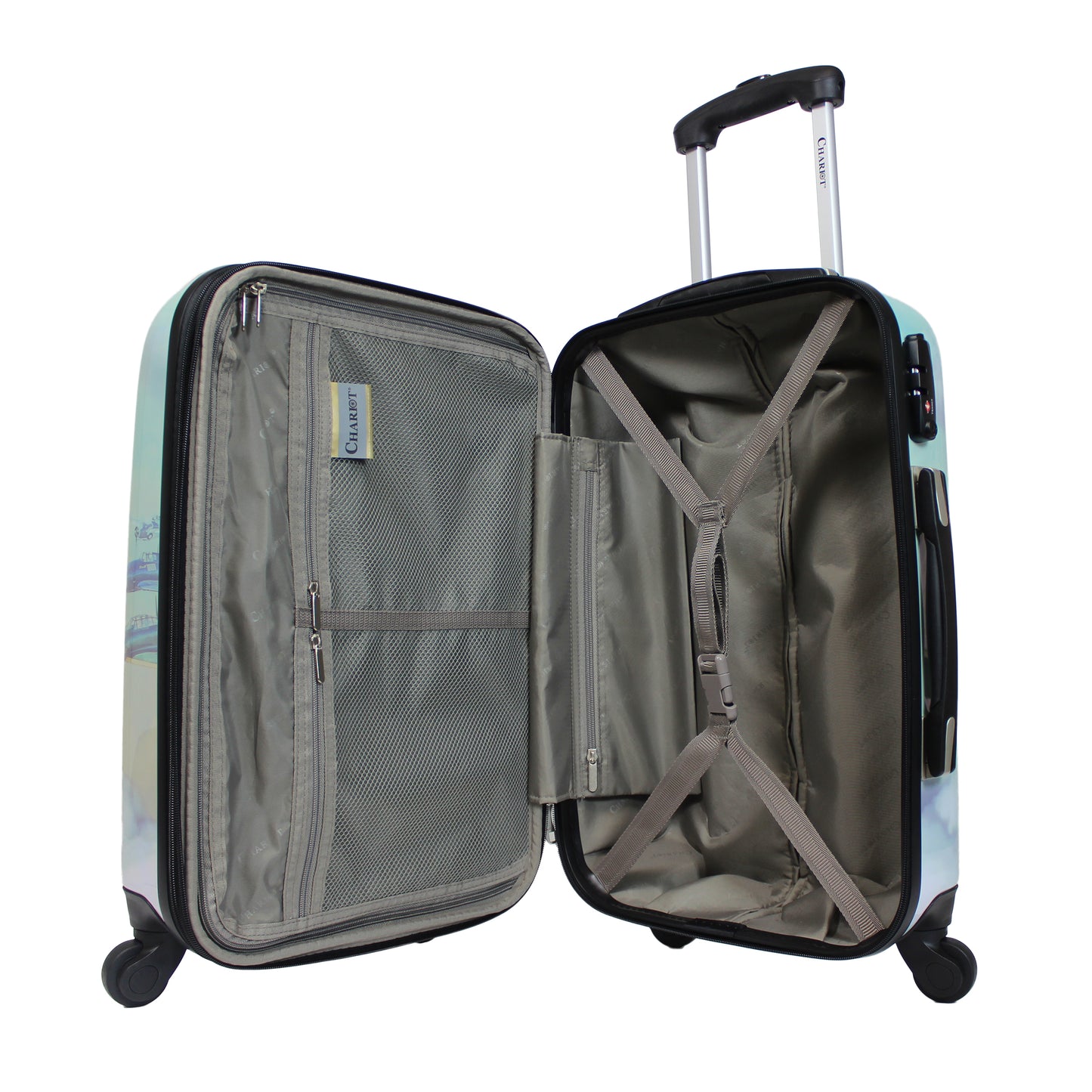 Chariot 20" Lightweight Spinner Carry-On Upright Suitcase - Cat Pilots