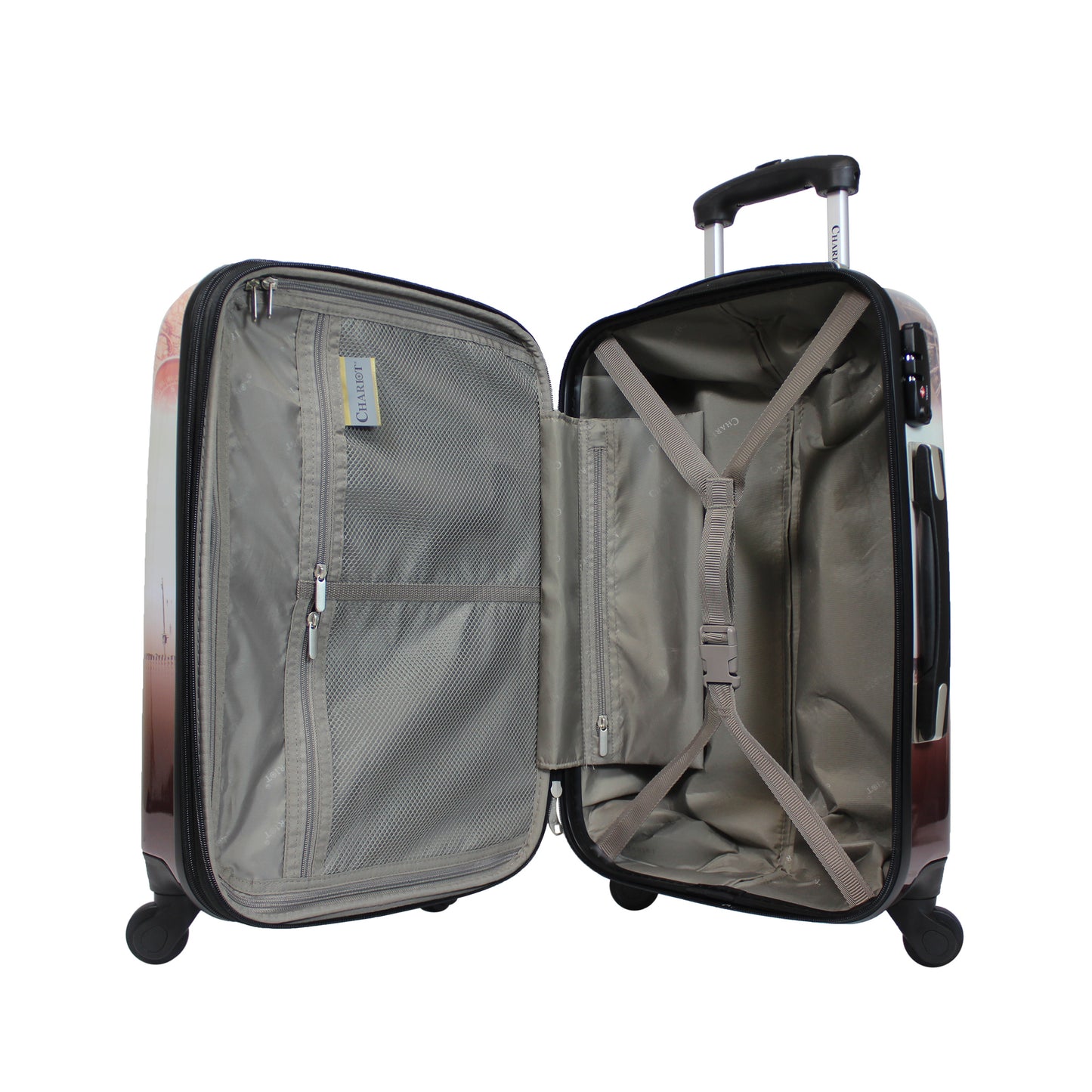 Chariot 20" Lightweight Spinner Carry-On Upright Suitcase - Cat Pilots